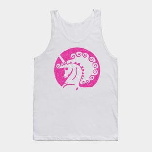 Vintage Pretty Pink Sun Unicorn Princess Nar Pony Tank Top